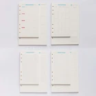Спиральный планировщик с 6 отверстиями, сменная бумага для дневника, еженедельного и ежемесячного плана, со списком и ярким узором для блокнота A6