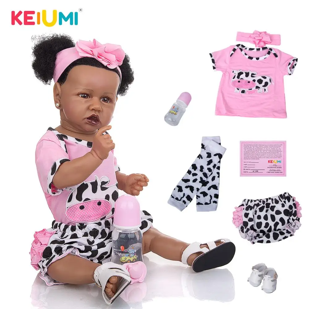 

KEIUMI 57 CM Reborn Baby Dolls Full Body Silicone Accessories Free Excellent Quality For Christmas Gift Kid Birthday Present