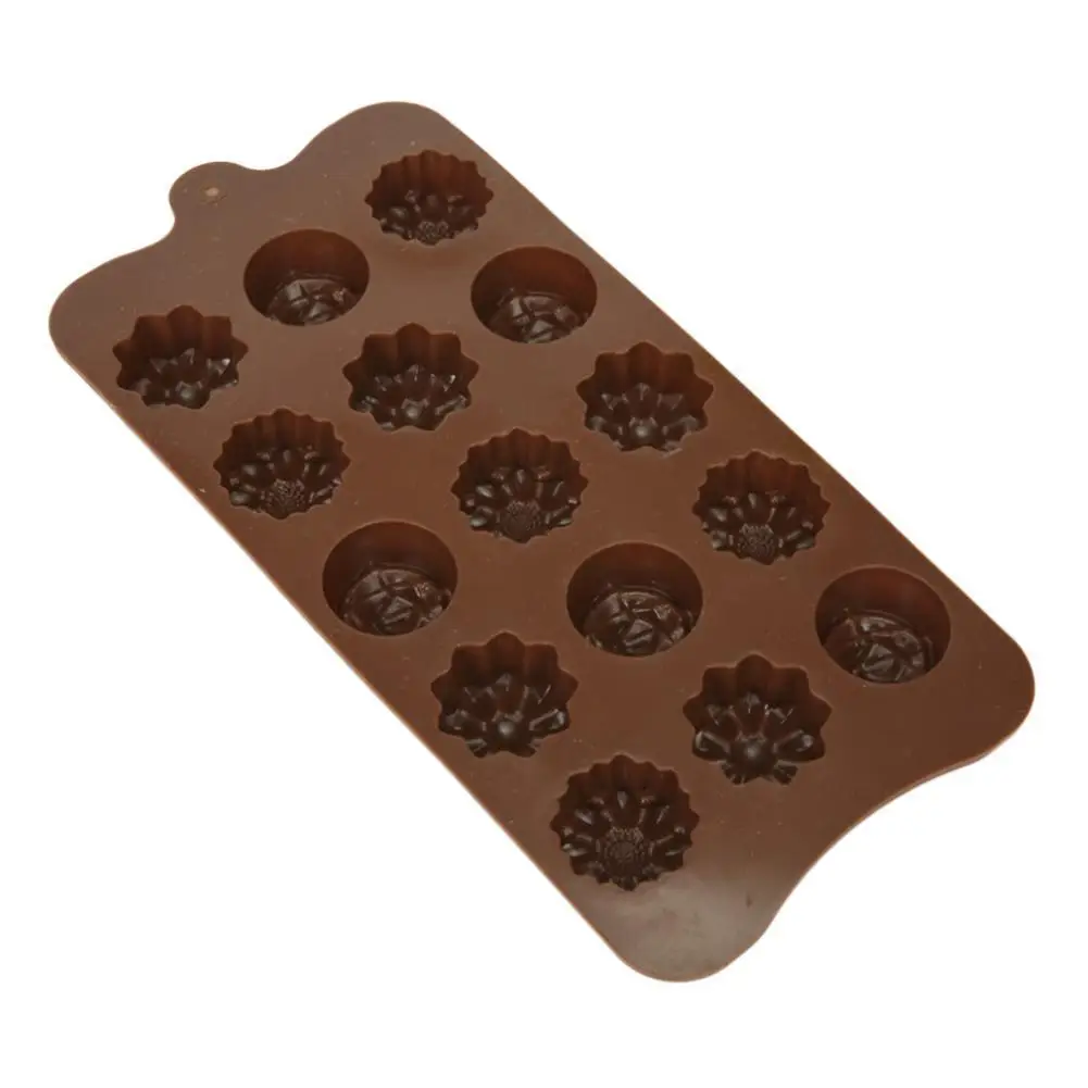 15 полость силиконовая форма для выпечки в Декор пресс форм с цветочным принтом