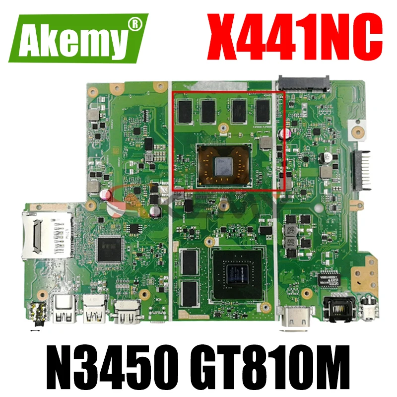 Материнская плата Akemy X441NC для ноутбука ASUS VivoBook Max X441N оригинальная материнская 4GB