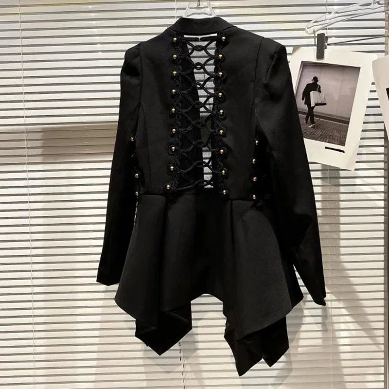 

Женский Повседневный Блейзер на пуговицах, с V-образным вырезом и длинным рукавом