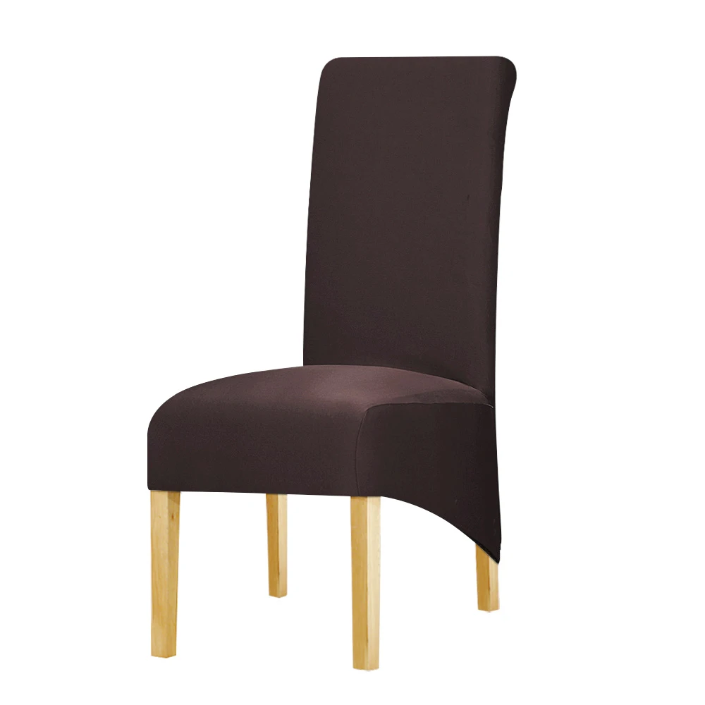

Solid Color XL Size Long Back Chair Cover Polyester Fabric Seat Covers Seat Case Chair Covers Restaurant Hotel Party Banquet