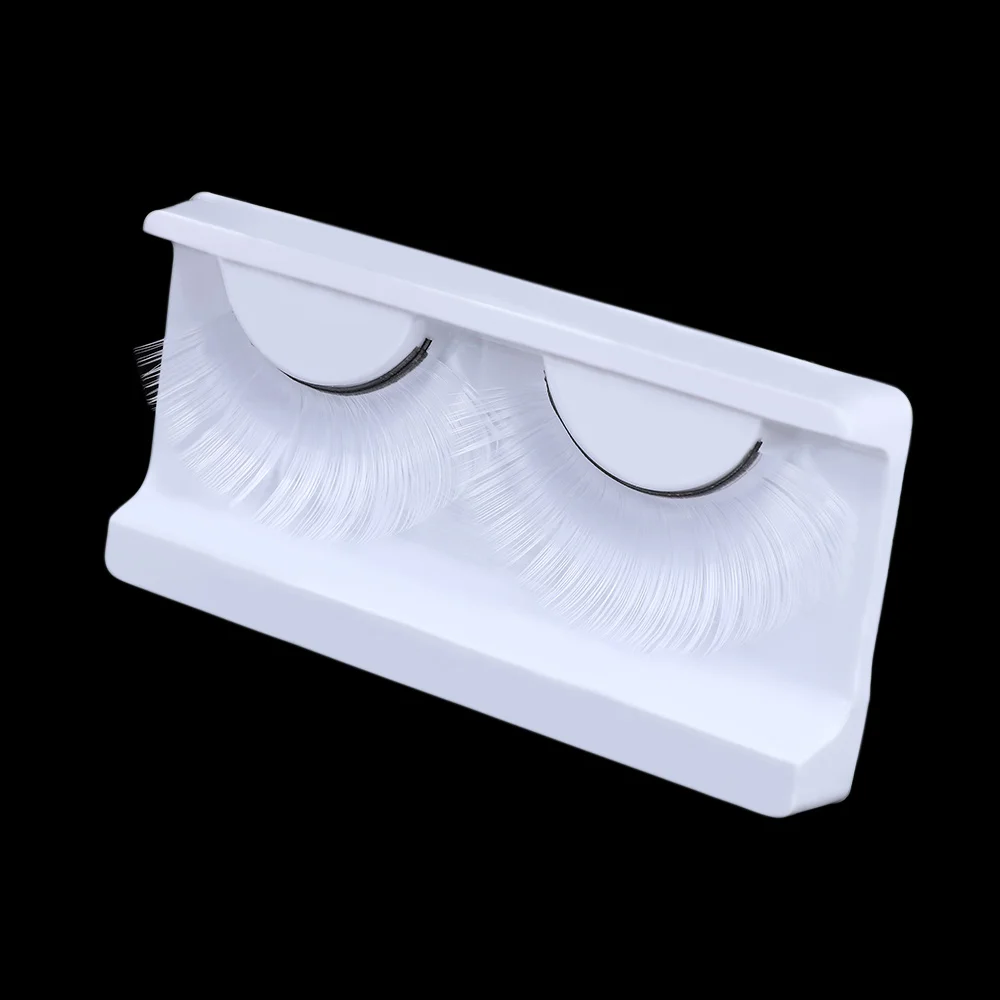 1 пара белых накладных ресниц длинные перекрестные модные натуральные ресницы
