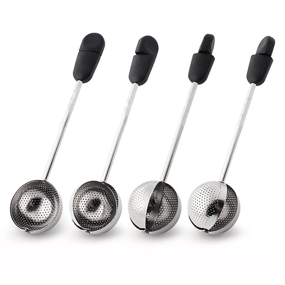 

360 Degree Rotation Tea Tool Stainless Steel Tea Infuser Ball Portable Fine Mesh Tea Filter 14cm Handle