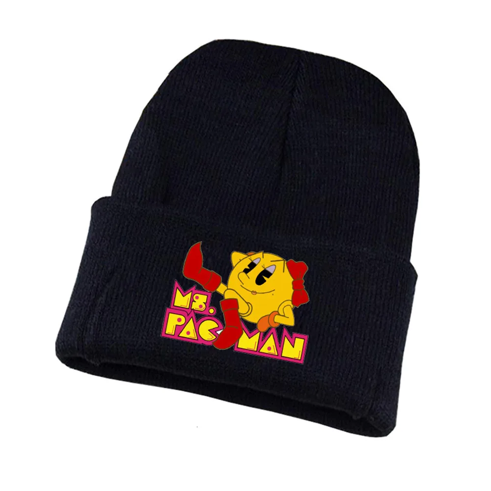 3 Аниме Pacman вязаная шапка для косплея унисекс принт Для Взрослых Повседневная хлопковая шапка для подростков зимняя вязаная шапочка - Цвет: 3