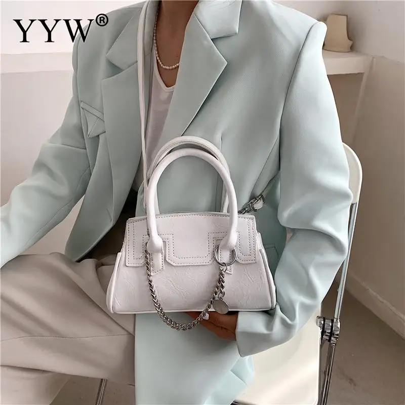 

All-matching Handbags for Women Designer Chain Shoulder Bag 2021 Women Brand Medium PU Leather Crossbody Bags for Women bolsa