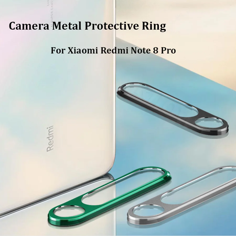 Металлическое кольцо для объектива камеры для Xiaomi Redmi Note 8 Pro, защитное закаленное стекло, защитное кольцо для экрана телефона, Global Note8 Pro Xiomi