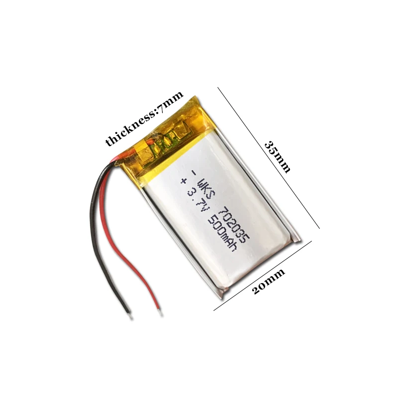3 7 V Lipo cells 702035 500mah литиевая полимерная аккумуляторная батарея для MP3 MP4 GPS