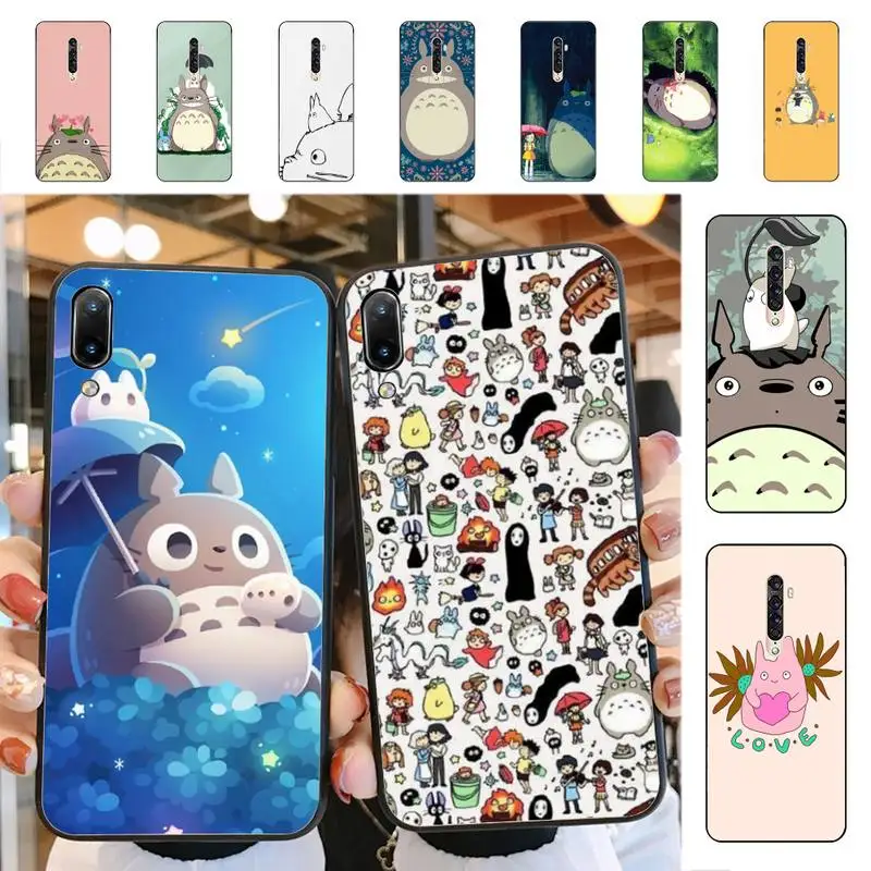 

YNDFCNB Anime Totoro Phone Case for Vivo Y91C Y11 17 19 17 67 81 Oppo A9 2020 Realme c3