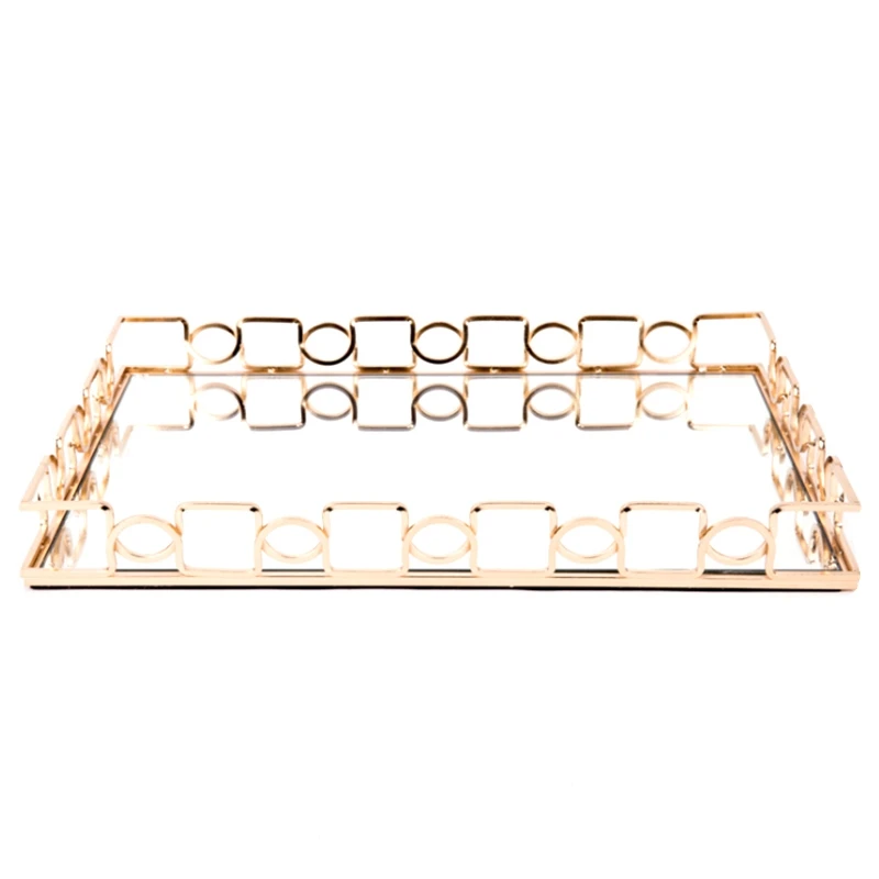 

Квадратное зеркало Стекло Ресторан лоток торт десертная Фруктовая тарелка отель поднос для ювелирных изделий конфетная тарелка