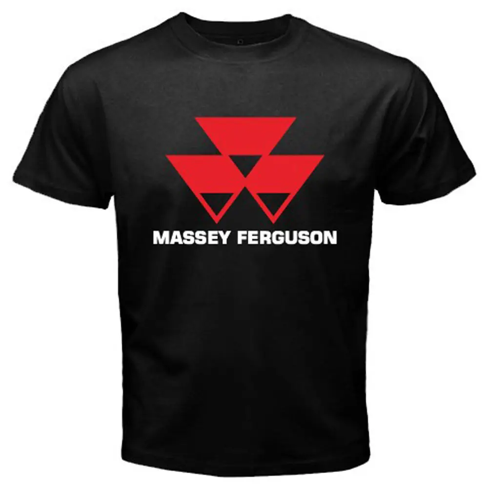 Новый Massey Ferguson трактор сельское хозяйство логотип мужская Черная Футболка