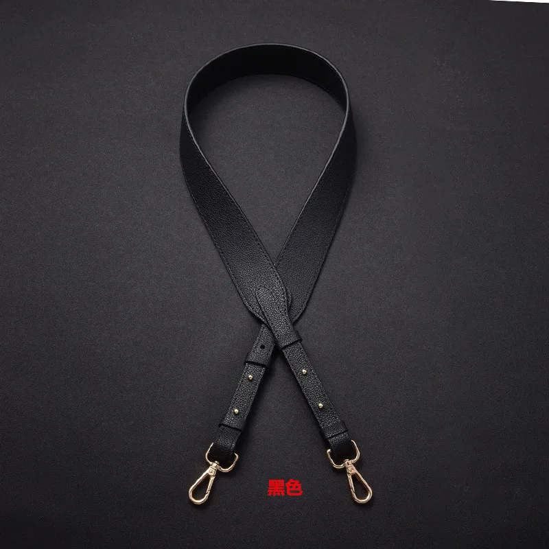 New Head Leather Split Double Side Wide Shoulder Strap Versatile Adjustable Replacement Bag Strap Litchi Stripe Many Colors