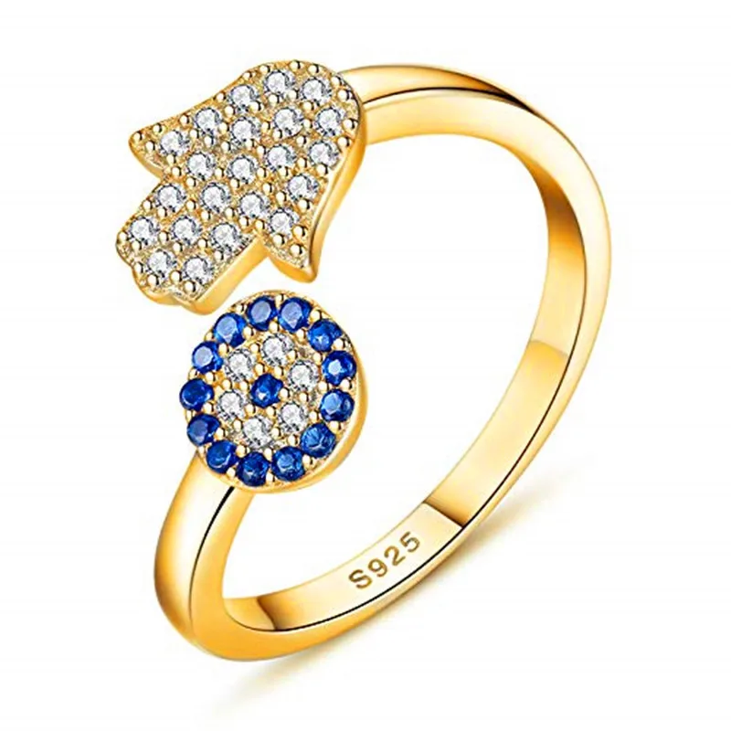 Женское регулируемое кольцо из серебра S925 пробы с сапфиром | Украшения и