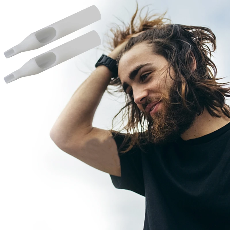 

50Pcs Disposable Tattoo Tips White Color Sterile Nozzle Tip Tattoo Needle Tubes Tattoo Machine Accessories 5F