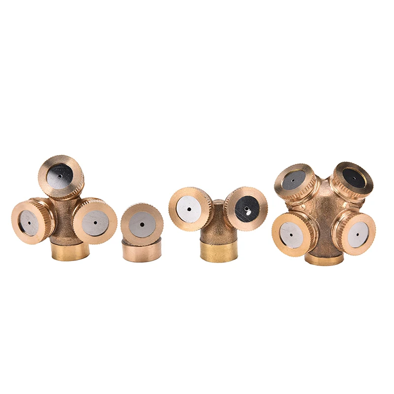 

Cheapest 4 Hole Adjustable Brass Spray Misting Nozzle Garden Sprinklers Irrigation Fitting Home Gardern Tools