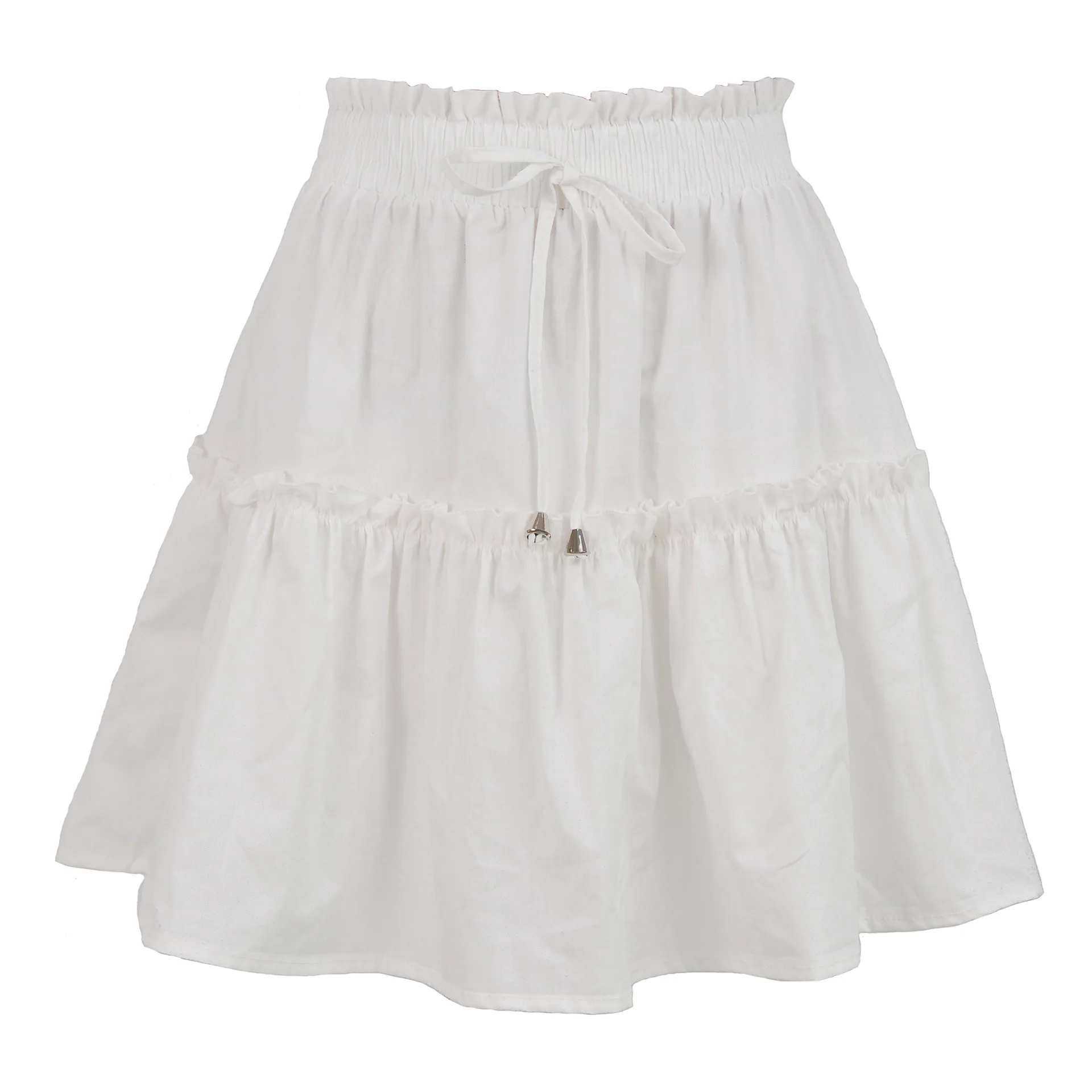 

Woman Skirts Pleated Kawaii Skirt High Waist Skirt Elastic Skirt Solid Color Skirt Mini Ruffled Casul Short Skirt