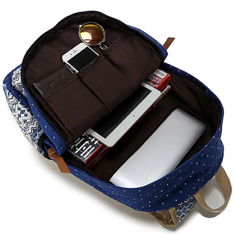 Женский тканевый рюкзак TTOU школьный с принтом для девочек подростков книжные