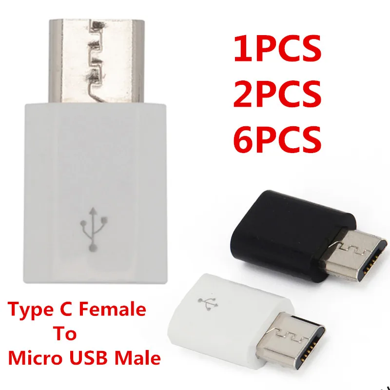 

1 шт/2 шт/6 шт Тип C гнездо к Micro USB папа адаптер конвертер разъемы для USB 3,1 Type C разъемы