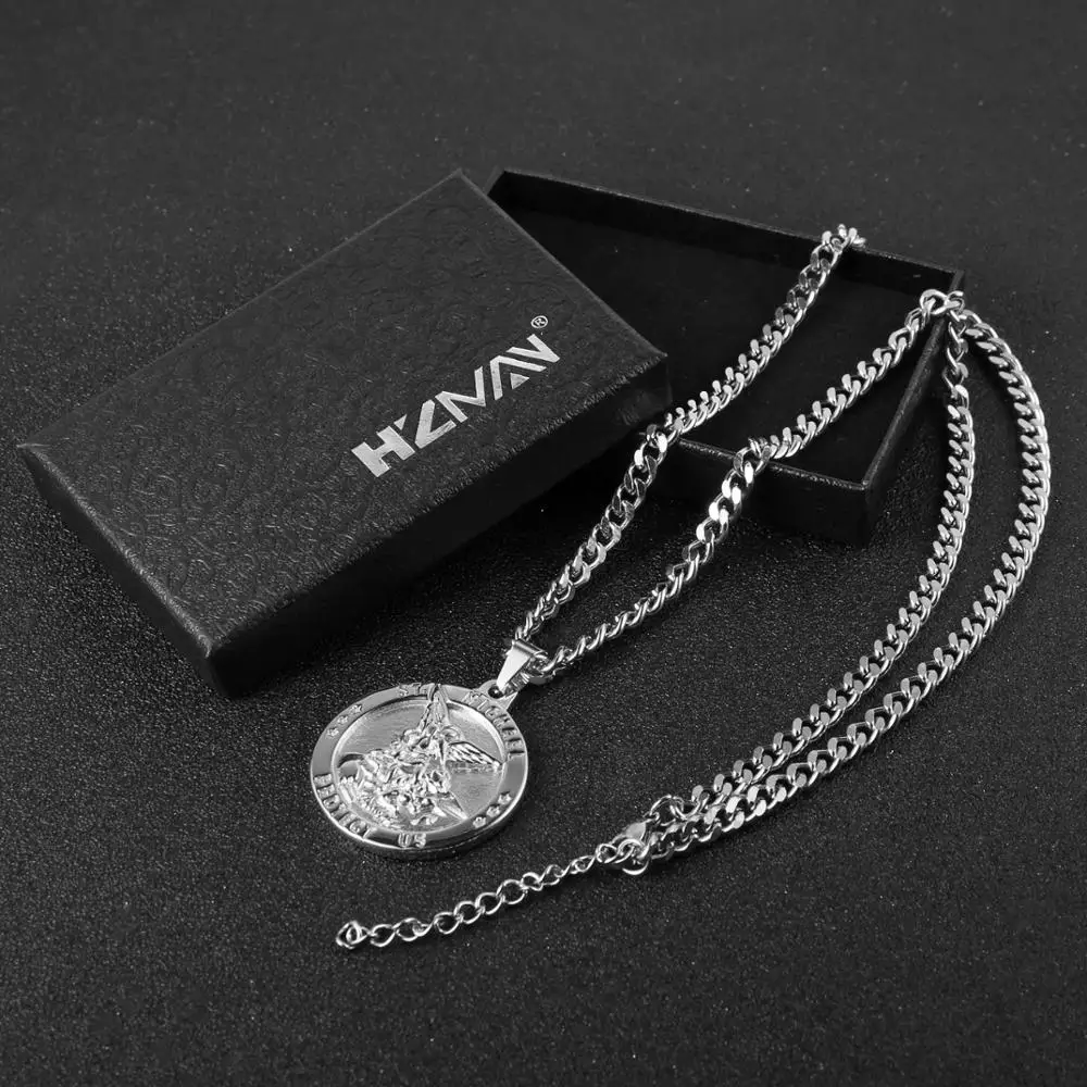 Цепочка с кулоном из нержавеющей стали 22 + 2 дюйма|Подвески| |