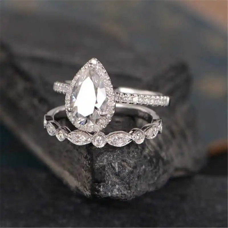 Новинка модное женское кольцо для резки в виде груши | Украшения и аксессуары