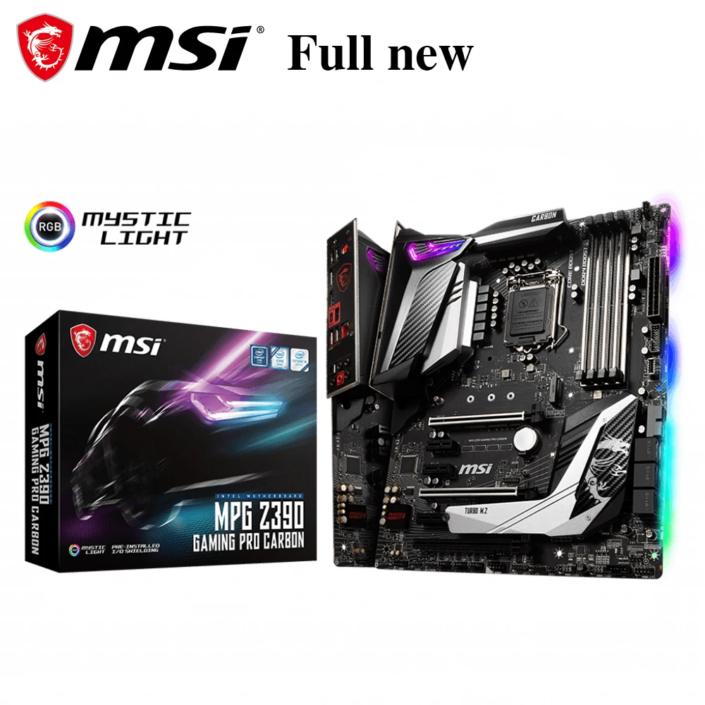 Оригинальная полностью новая материнская плата MSI MPG Z390 GAMING PRO CARBON LGA1151 DDR4 Intel Z390M