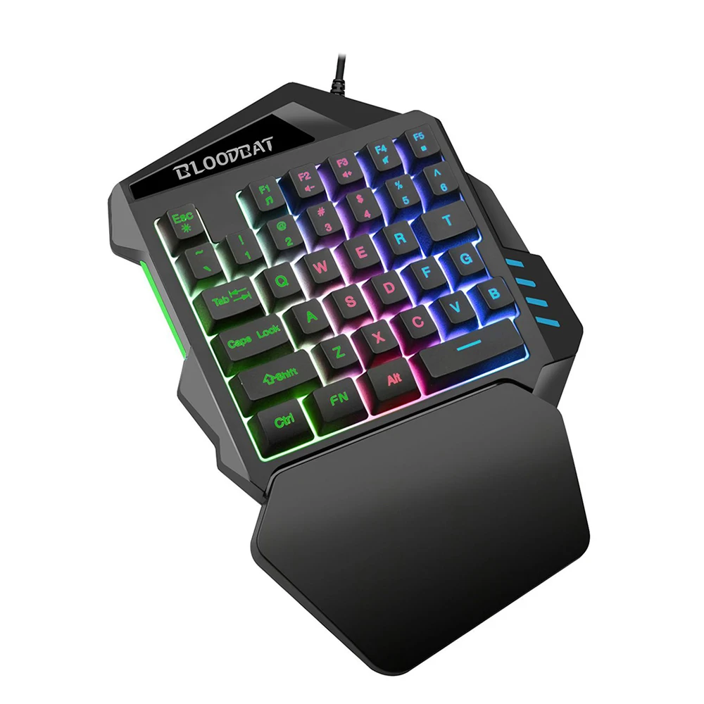 

G94 3 colors One-Handed Gaming Keyboard RGB Backlit Portable Mini Gaming Keypad Ergonomic Game Controller for PC PS4 Xbox Gamer