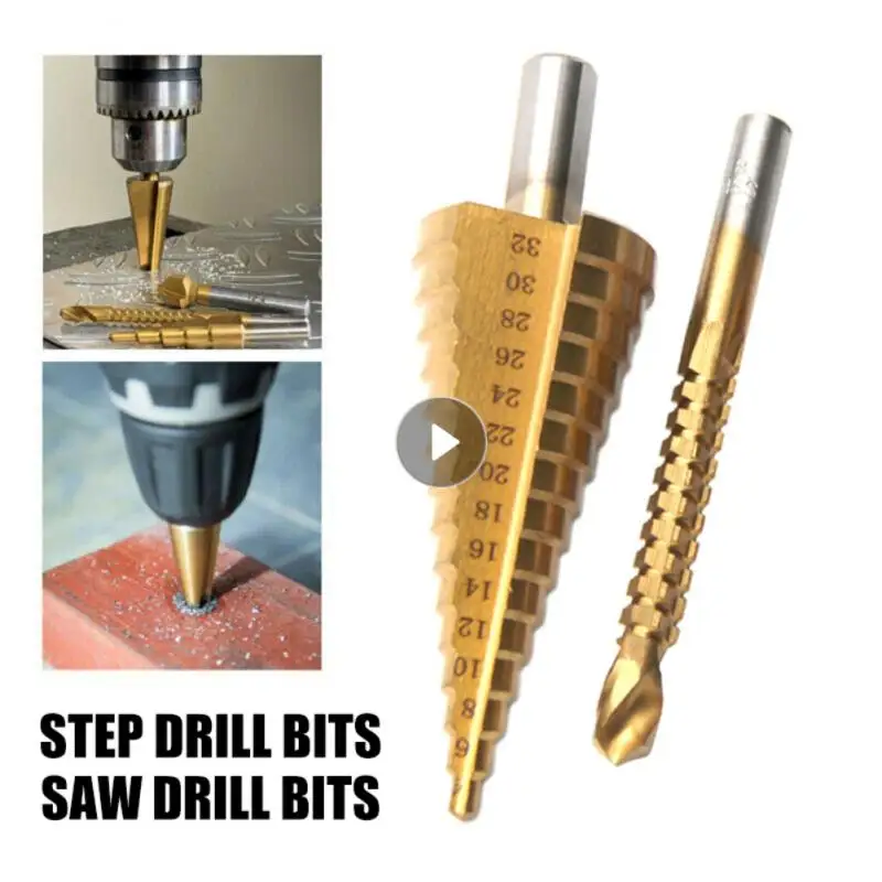 

Набор титановых ступенчатых Сверл из быстрорежущей стали, 6 шт./корт, для сверления отверстий по дереву, металлу, 3-12, 4-12, 4-20 мм, Коронка, колонк...