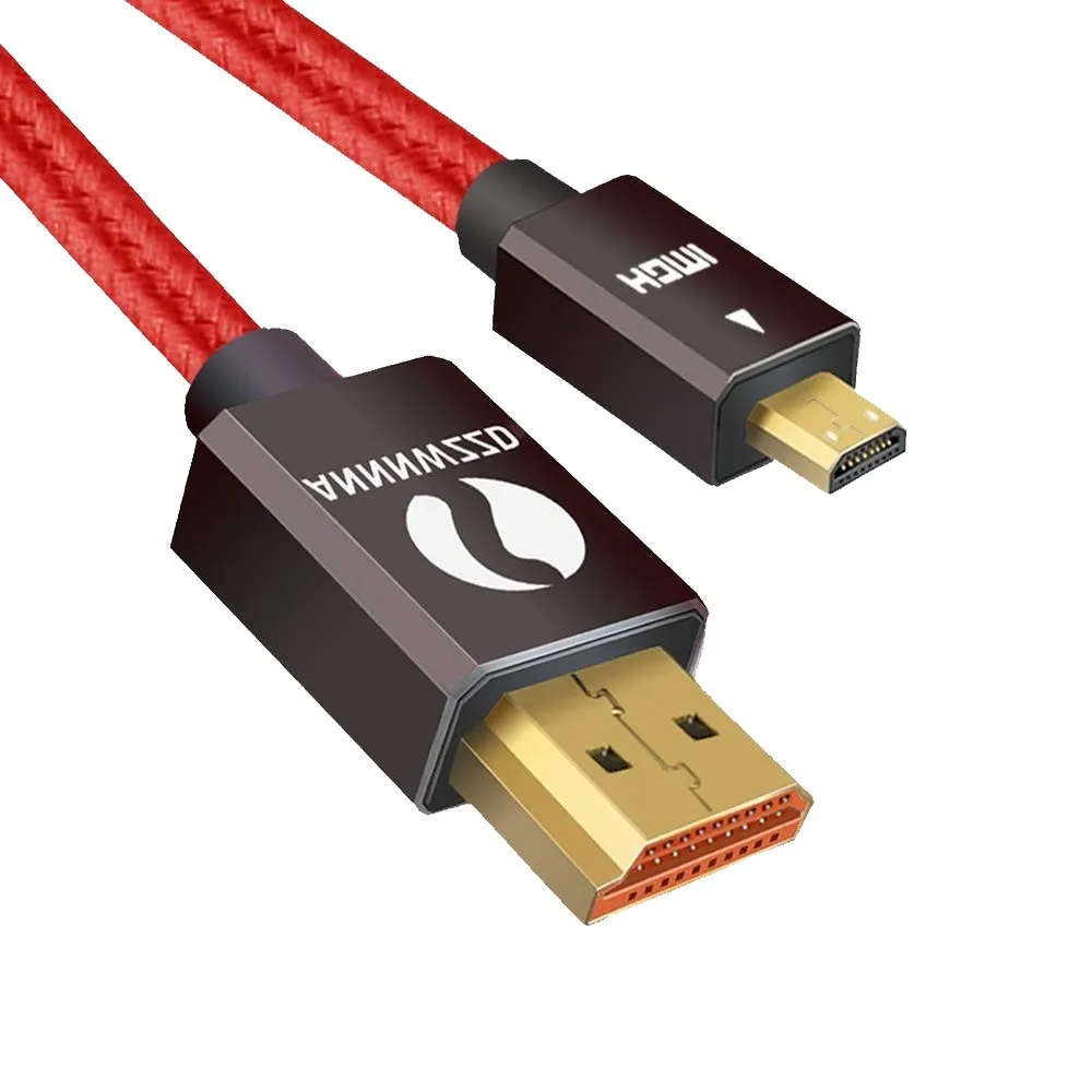 

4k 3D Micro HDMI-совместимый кабель 2,0 1080P Высокоскоростной адаптер штекер-штекер Micro HDMI-совместимый кабель для GoPro планшета HD ТВ