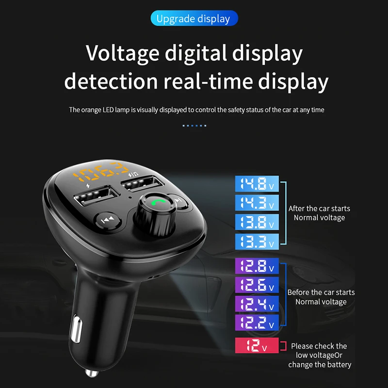 Новый радио fm-передатчик Bluetooth Автомобильный MP3-плеер комплект громкой связи Dual USB