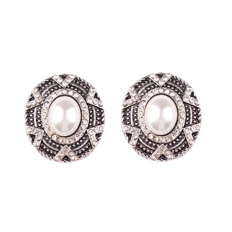 Женские серьги-гвоздики геометрические золотистые круглые серьги с имитацией