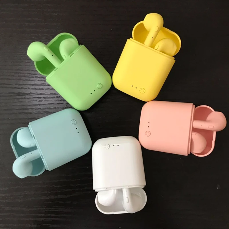 Беспроводные Bluetooth-наушники 5 шт./лот i12 TWS inpods 12 Macaron V5.0 стереонаушники для