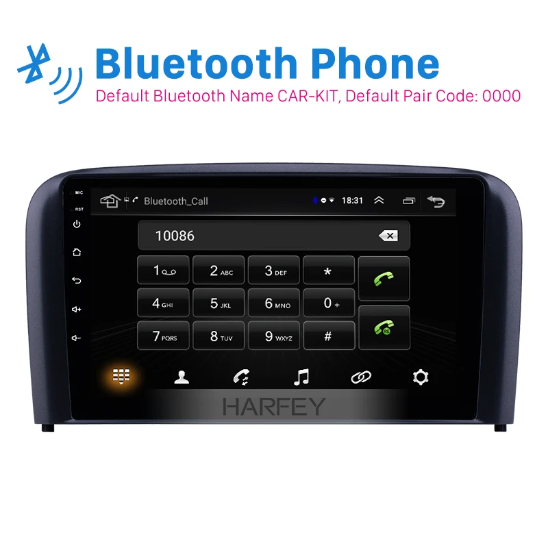 Автомагнитола Harfey 2DIN 9 дюймов стерео для Volvo S80 2004 2005 2006 GPS Navi USB AUX Android 8 1 поддержка