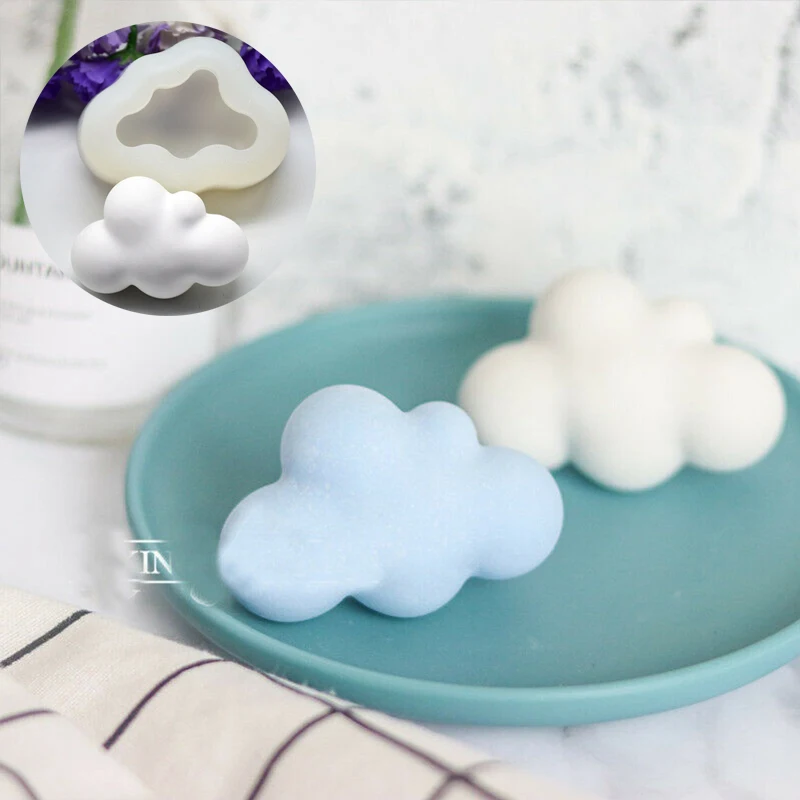 Sugarcraft силиконовая форма для тортов фондана 3D облако мыла глины воска свечи | Дом и