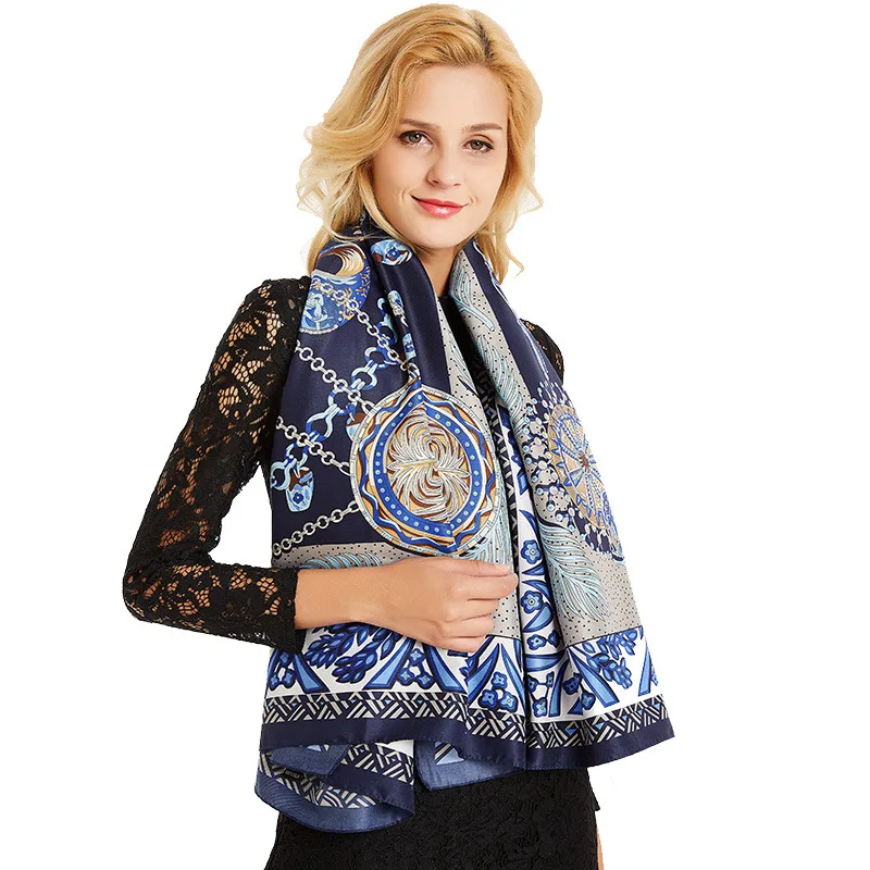 

sunscreen Silk Wraps Scarf Summer Shawls ScarvesLadyBandana Hijabs beach Bufand de seda Foulard ensoieprotecto solar playa rusia