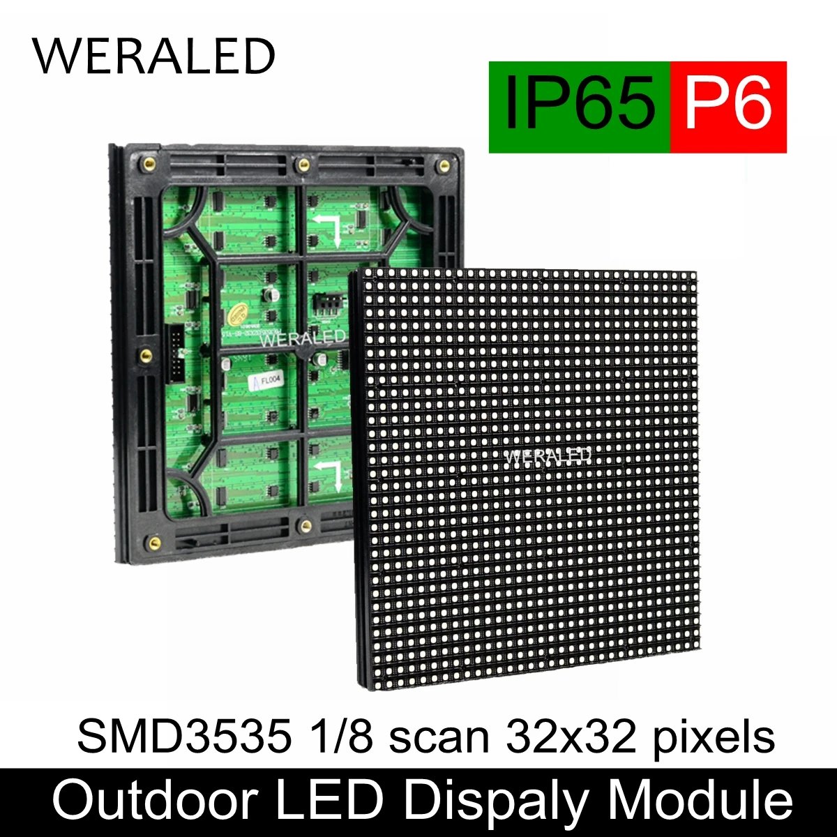 Уличный светодиодный модуль P6 192x192 мм RGB светодиодная видеопанель 32*32 пикселя IP65