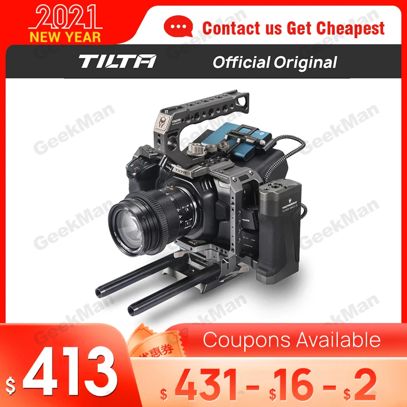 Tilta BMPCC 4K 6K клетка TA T01 A G полный SSD диск держатель с ручкой сверху деревянная ручка