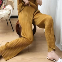 pleated pants womens loose straight pants womens springsummer 2021 new high waist trousers folds loose