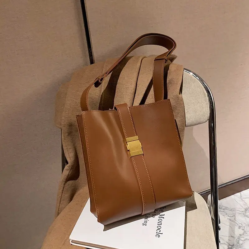 

Women Vintage Leather Handbag High Quality Top-handle Bags Female Shoulder Bags for Girls Bolsa Ladies Cross Body Bag Solid Tote