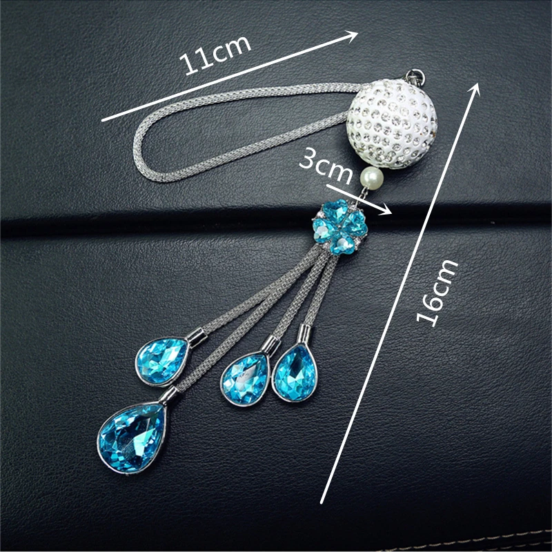 Подвеска на зеркало заднего вида автомобиля металлический хрустальный шар