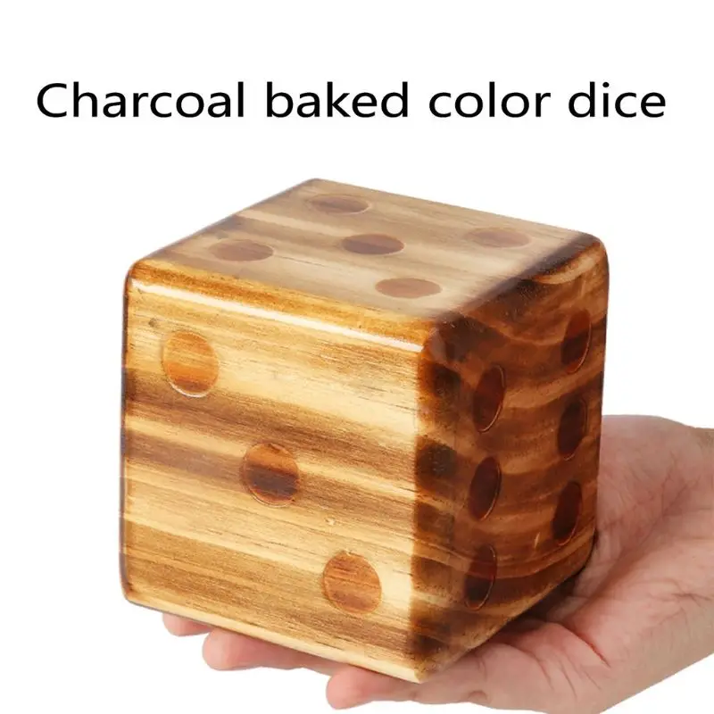 

6-sided Dice Big Wooden Dice 3.5 inch Bar Drinking Game Rounded Corner Dice Kids Board Game Toys