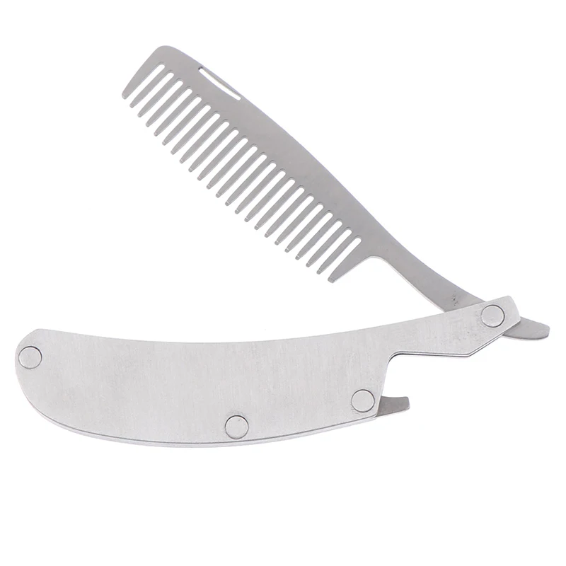 

Folding Comb Men's Hair, Beard And Mustache Styling Comb Pocket Sized For Everyday Grooming, Use Dry Or With Balms And Oils