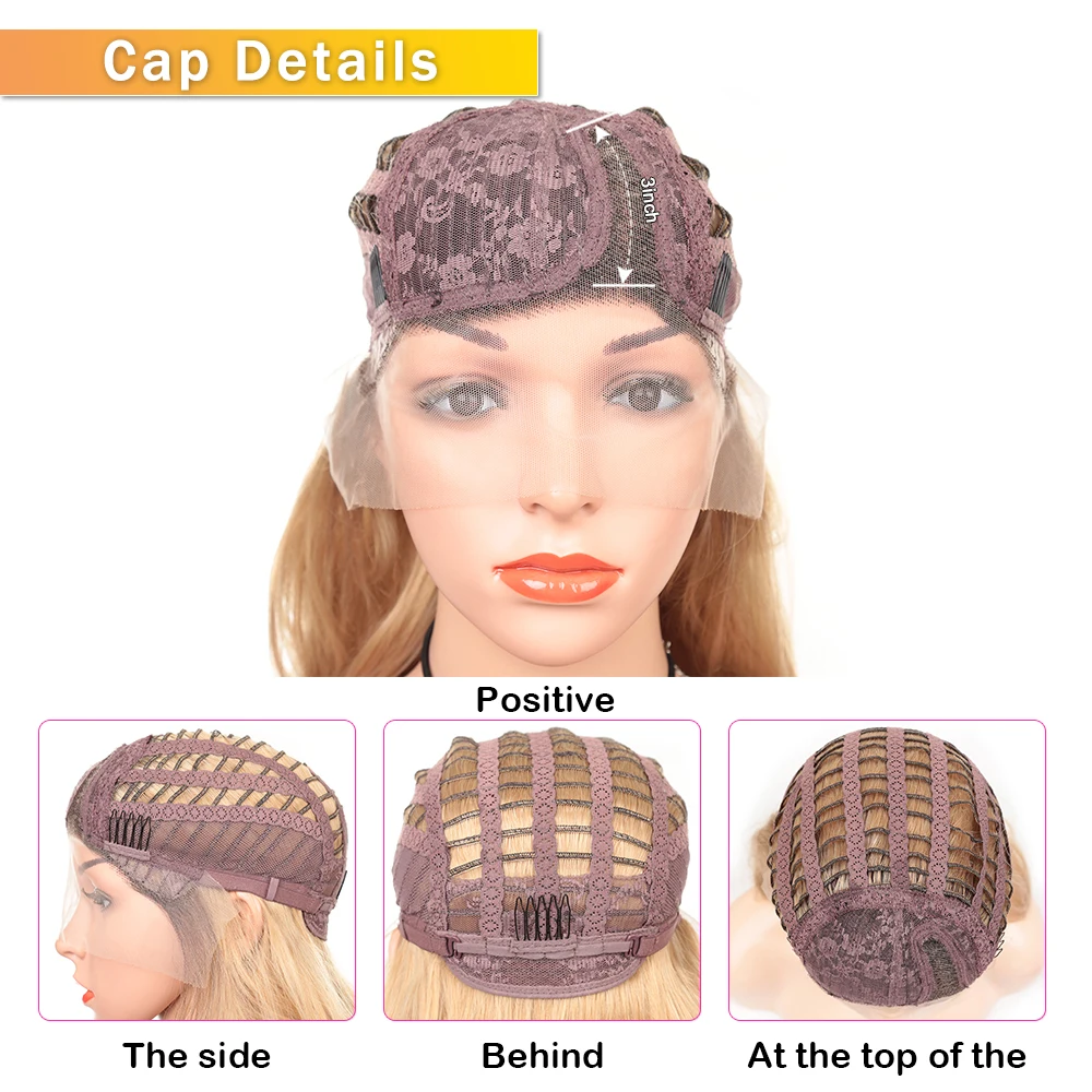 22 дюйма синтетические парики блондинка Синтетические волосы на кружеве парик