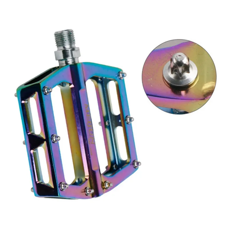 

MTB Colorful Pedals Aluminum Mountain Bike Pedals Ultralight Bicycle Pedal Anti-skid Road Cycling Pedals