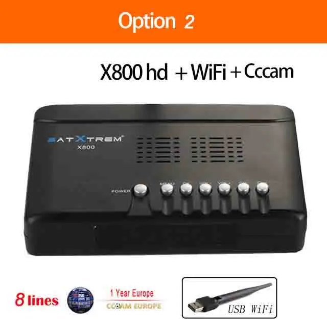 X800 N WIFI N Cccam Satxtrem X800 HD 1080P DVB-S2 высокой четкости цифровой спутниковый приемник тюнер DVB S2 приемник Поддержка USB WiFi Dollby AC3 Cline - Цвет: X800 N WIFI N Cccam