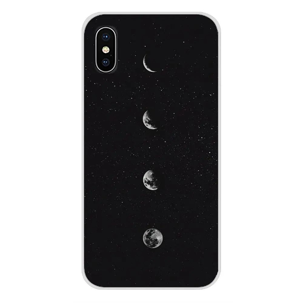 Аксессуары чехол черного цвета с белой Луной и звездами пространство для LG G3 G4