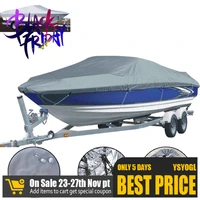 11 22ft trailerable 210d boat cover waterproof fishing ski v hull sunproof uv protector speedboat boat mooring cover