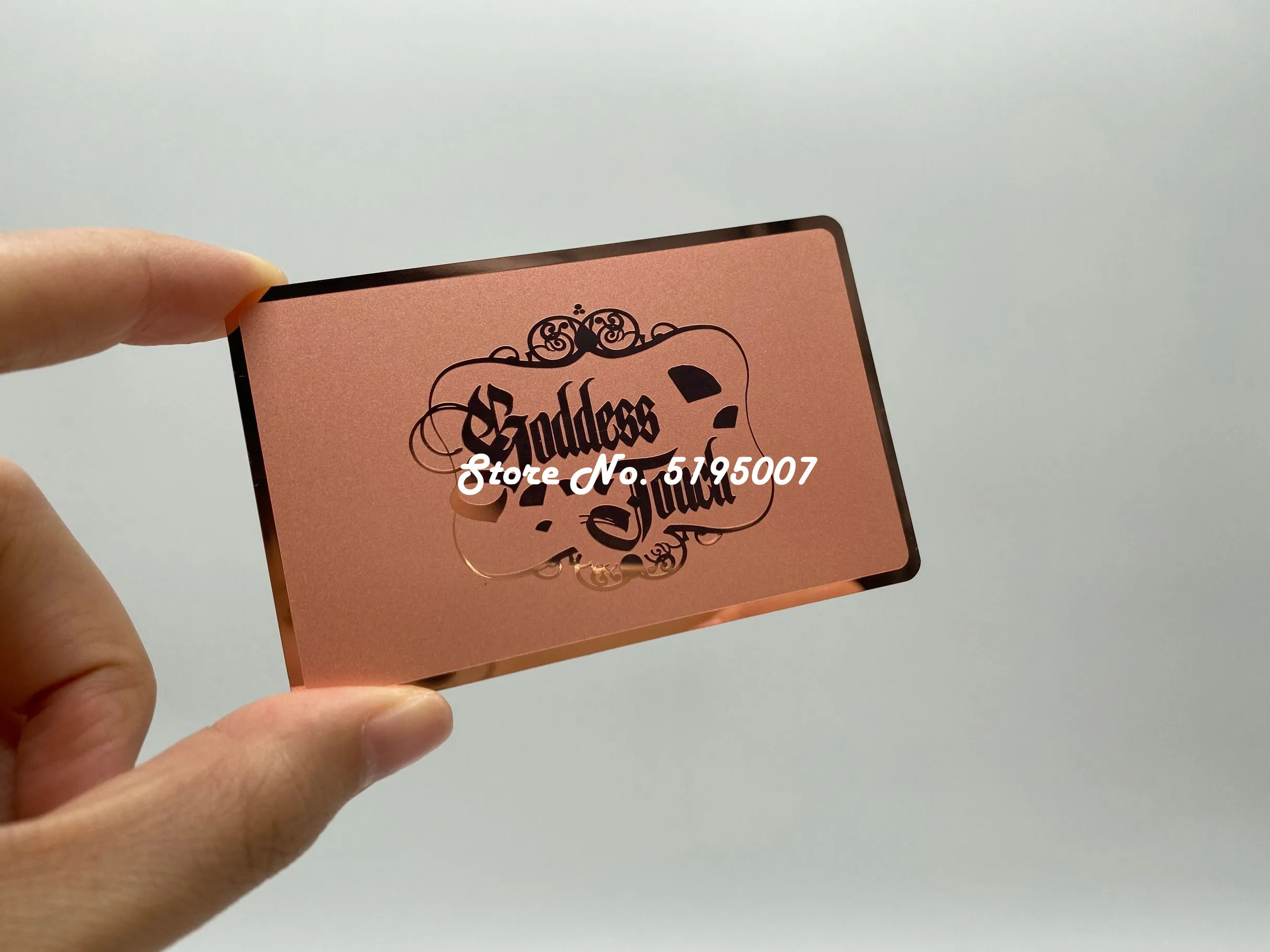 custom engraved metal visiting cards luxury rose gold mirror business cards metal