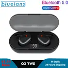 Q2 наушники-вкладыши TWS Bluetooth 5,0 наушники беспроводной подавление шума стерео музыки во время спорта Earpbuds с зарядным устройством для iPhone Samsung LG