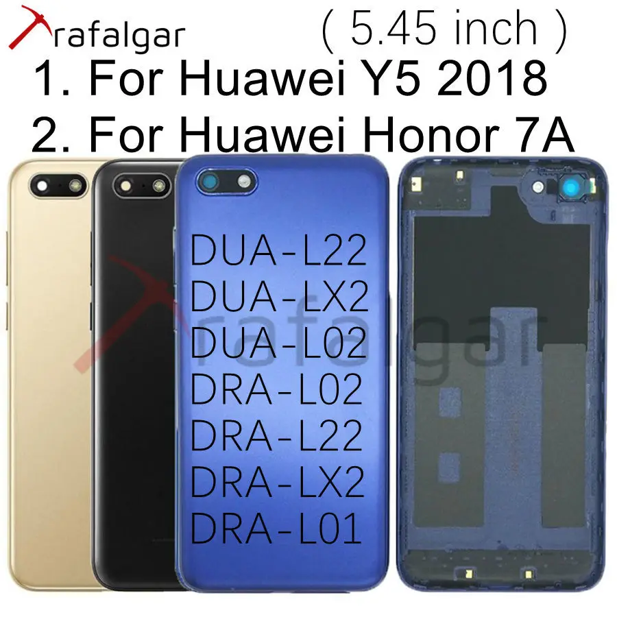 Для huawei Y5 Prime Задняя крышка батареи Задняя Дверь Корпус чехол Замена для huawei Honor 7A крышка батареи с объективом камеры