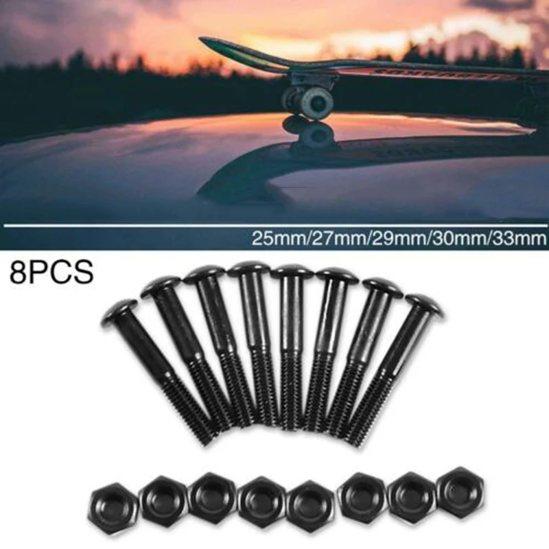

16pcs M5 Screw Nuts Carbon Steel Accessories For 4-wheeled Skateboard Longboard